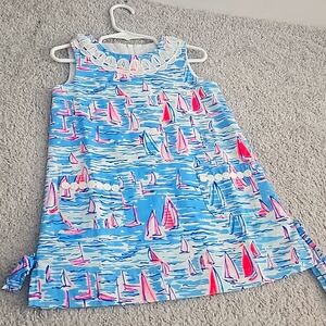 3T Lilly Pulitzer Shift Dress Sailboats
